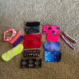 Sixteen girls variety of headbands with several being adjustable